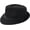 Black, variant on Unisex Classic 1920s Fedora Hat Short Brim Panama Trilby Hat Casual Jazz Cap for Men Women