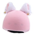thumbnail image 2 of Bonita funda para casco de esquí para deportes de invierno, elástica y decorativa. Rosa, 2 of 9