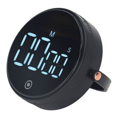 

Large Magnetic Digital Kitchen Timer with LED Display Adjustable Volume Perfect for Cooking Fitness Kids and Classroom Use Black