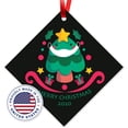 thumbnail image 7 of Soul Décor 2020 Christmas Ornament, Merry Christmas 2020 Ornament, Large 3.75" Diamond Metal Ornament, Velvet Pouch Included, 7 of 7
