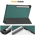 thumbnail image 6 of Dteck Smart Slim Case for Samsung Galaxy Tab S10 FE Plus 13.1 inch X620 / X626B Shockproof Leather Tri-Fold Stand Case Lightweight Hard Shell Cover for Galaxy Tab S10 FE+,Darkgreen, 6 of 7