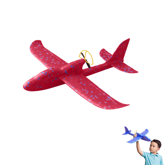 1Pcs Electric Foam Airplane Toy, Throwing Glider Airplane Toys with USB Charging and LED Glowing, Foam Model Plane & Planes Outdoor Flying Toy