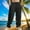c05Black, variant on LNWUY Mens Summer Cotton Linen Pants Solid Color Pocket Drawstring Wide Leg Pants Elastic Waist Casual Jogger Yoga Pants Black XL