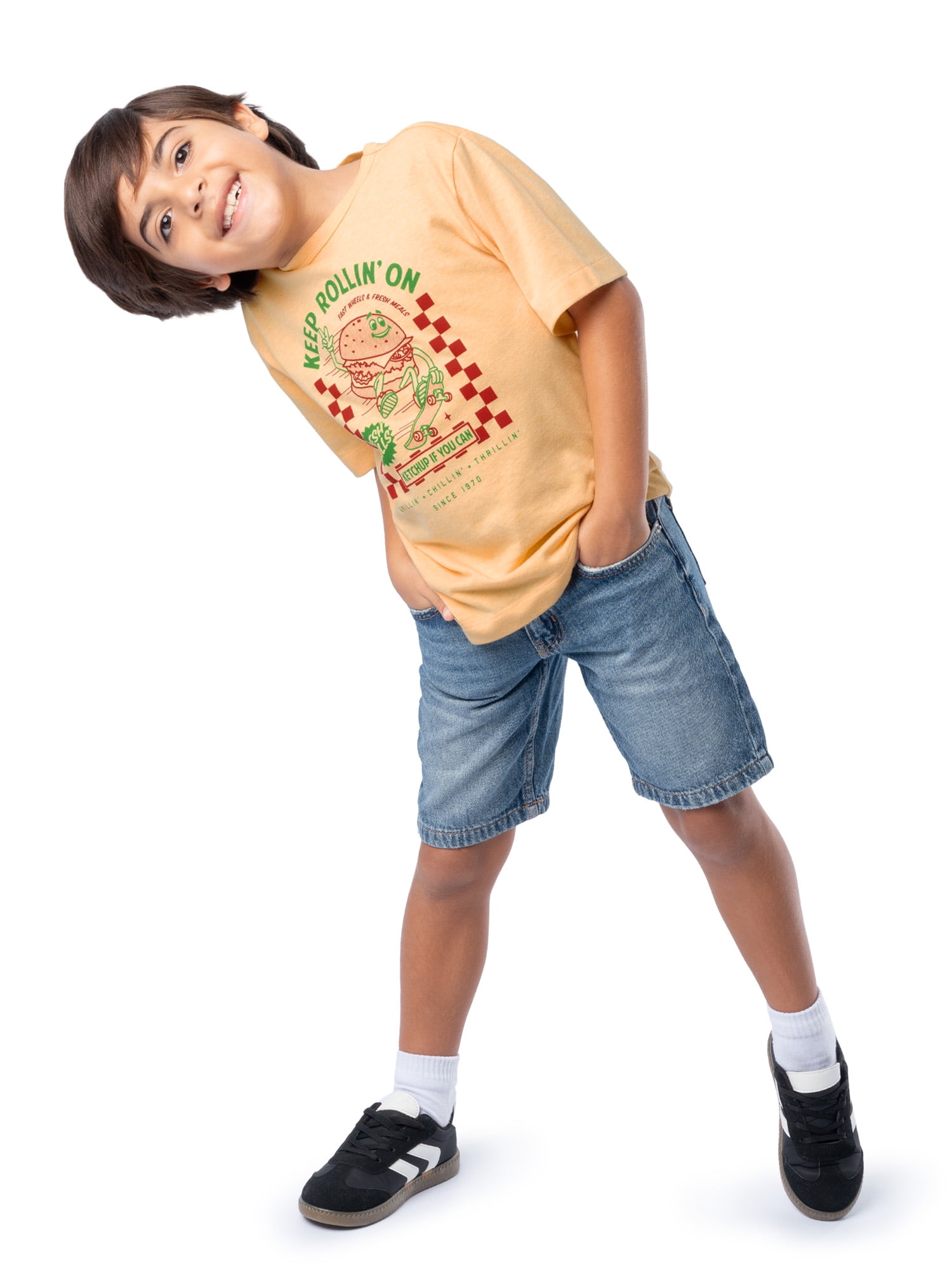 Wonder Nation Boy's Short Sleeve Elevated Graphic T-Shirt, Sizes 4-18 & Husky