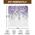 thumbnail image 7 of nqOlkjepod Purple Eucalyptus Leaves Chair Covers Set of 6, Decorative Chair Back Cover, Spring Floral Summer Botanical Dining Room Chair Slipcovers Removable Chair Protectors Covers for Party Banquet, 7 of 7