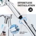 thumbnail image 5 of Filtered Handheld Shower Head, 9 Mode, High Pressure , 59" Hose, Adjustable Bracket And Shower Arm, Chrome Finish, 5 of 9