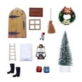 thumbnail image 2 of 12Pcs/Set  Dollhouse Decoration Mini Broom Wood Door Boots Model Handcraft Micro Scene Pretend Toy Cute Simulation Door Window Christmas Tree Model Children Toy Gift, 2 of 8