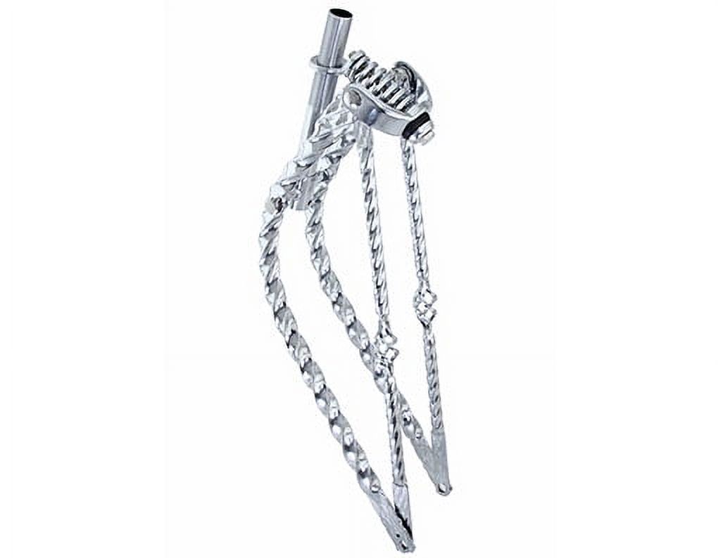 20" Cage Square Twist Spring Fork Support Bars – Chrome – Lowrider Bike Bicycle