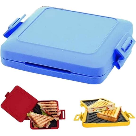 Microwave Sandwich Grill, Microwave Sandwich MakerToastie Press Microwave for Bread, Cheese, Sandwich, Grilled Meal, Dishwasher Safe & No Electricity