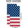 thumbnail image 3 of Dreamtimes United States Flag 2 Sets Hand Towels Soft Fingertip Towel for Bathroom Kitchen 14"x28", 3 of 6