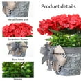 thumbnail image 4 of 18" Geranium Bucket Wreath for Front Door, New Decor Wreath,Spring Summer Colorful Wreath Garland Farmhouse Wreath Artificial Flowers Door Wreath Decor for Front Door Home Decorations, 4 of 7