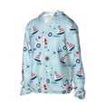 thumbnail image 2 of Pofeuu Sailboats Anchors Print Sun Protection Outdoor Lightweight Full Zip UV Cooling Hoodie Long Sleeve Summer Clothing for Outdoor Hiking-X-Large, 2 of 5