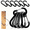 Black 13 Pcs set, variant on Aluminum Carabiner Clips - 13/Pcs Set D-Ring Keychain Hooks with Survival Whist, forCamping, Hiking, Key Organization & Outdoor Gear