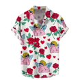 thumbnail image 5 of Camisas hawaianas divertidas con estampado 3D para hombre, camisas con botones y solapa con personalidad, blusas de manga corta de gran tamaño, ropa para hombre, 5 of 5