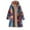 #012-Blue, variant on Ounisa Womens Jackets Outerwear Parka Boho Ethnic Print Vintage Fleece Lined Exotic Hooded Long Warm Padded Coats Blouse Plus Size