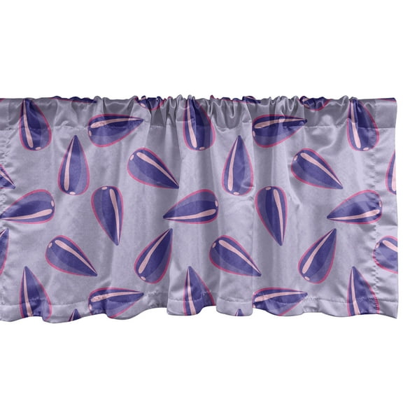 Ambesonne Abstract Window Valance, Pattern of Flower, 54" X 12", Lilac Purple Magenta