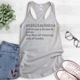 thumbnail image 2 of Abibliophobia A Fear Of Running Out Of Books Tank Top, Ladies Racerback Tank Top, Book Lover Reading Tank, Silver Gray, Small, 2 of 3