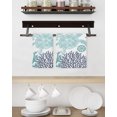 thumbnail image 3 of Turquoise Coastal Turtle Kitchen Dish Towels for Drying Dishes Set of 2, Ocean Coral Nautical Waffle Weave Microfiber Hand Tea Bathroom Towels Quick Dry & Absorbent Towel 15.7x23.6, 3 of 7