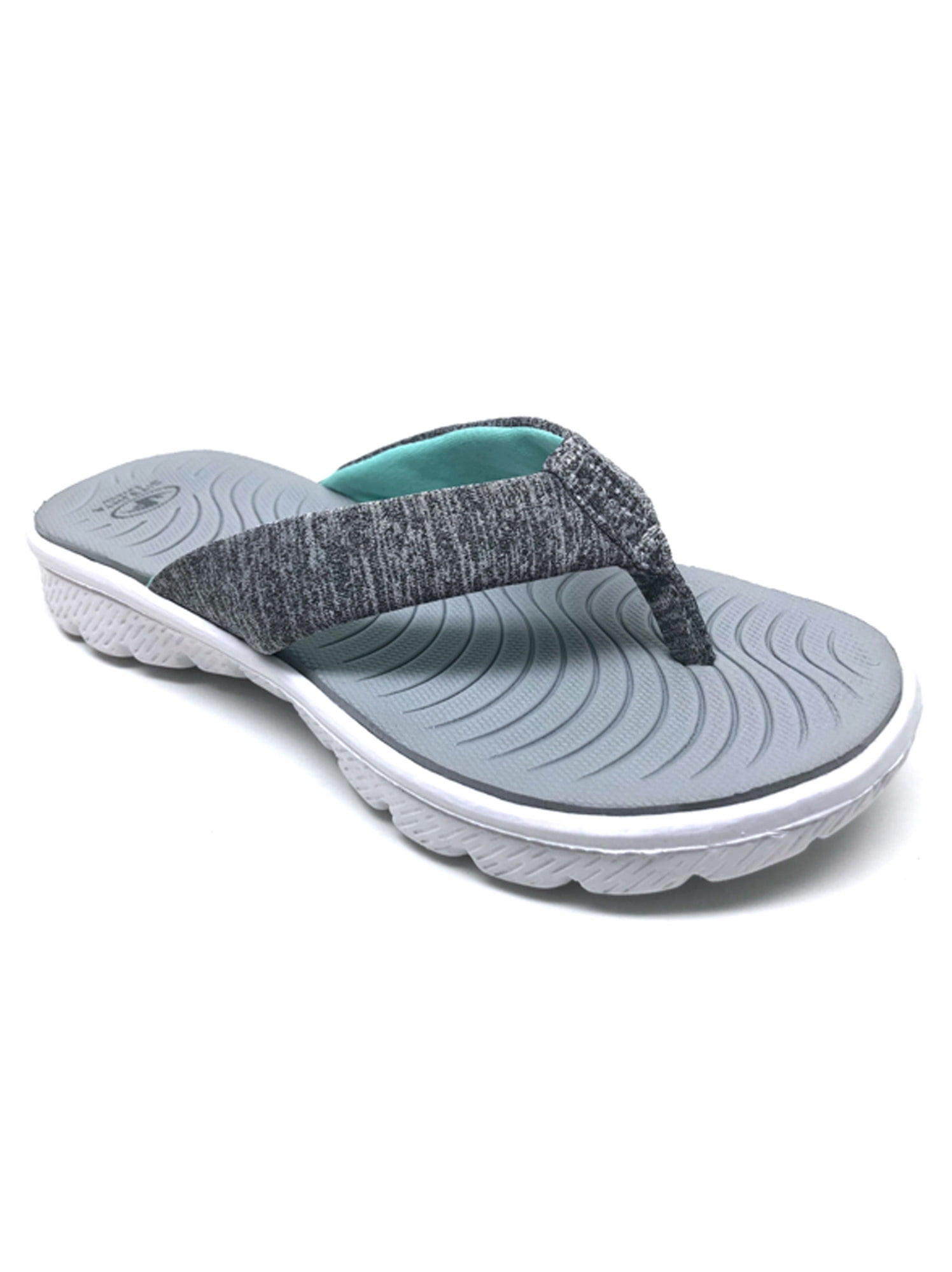 athletic works women's memory foam thong sandal