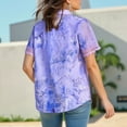 thumbnail image 6 of Button Down Shirt for Women Floral Print Short Sleeve Casual Loose Blouse Summer Collared Tunic Tee Tops, 6 of 6