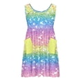 thumbnail image 7 of JUSLIO Girls A Line Dress with Pockets Crew Neck Sleeveless Casual Dresses Size 3 Y, 7 of 7