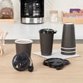 thumbnail image 3 of Bev Tek Black Plastic Pop Lock Coffee Cup Lid - Fits 8, 12, 16 and 20 oz - 100 count box, 3 of 10