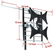 Five Star Black Multi-Directional HDTV Antenna - 150 mile Range, UHF/VHF, 4K Ready