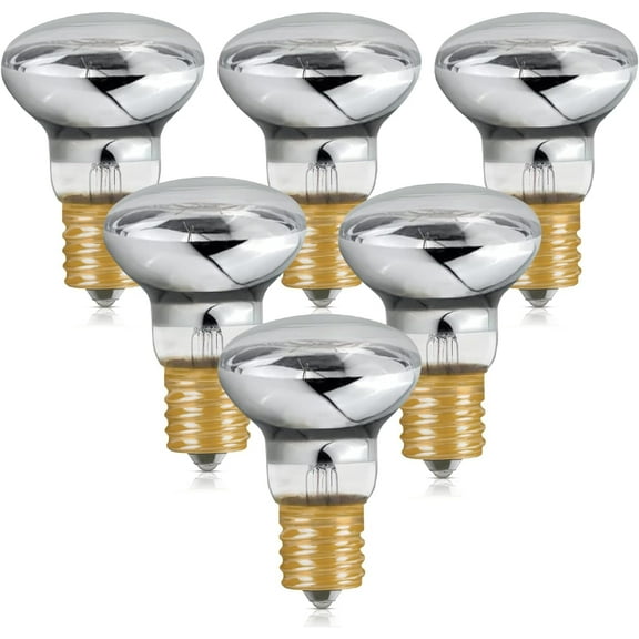 6 Pack Lava Lamp Bulb 120V R39 E17 30W Reflector Type Bulb,Glitter Lamps Bedroom and Office Replacement Bulbs for Lava Lamps
