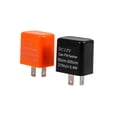 thumbnail image 2 of letairis Universal Adjustable Frequency Flashing LED Flasher Motorcycle Lights Turn Signal Indicator 12V Flash Relay, Orange Black, 2 of 5