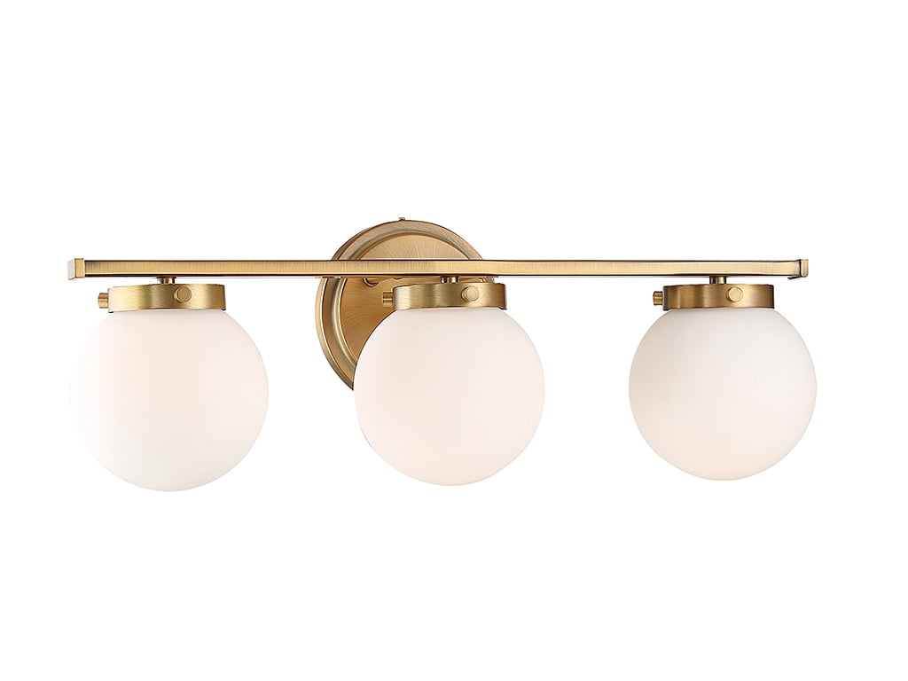 Trade Winds Antoinette 3-Light 24" Bathroom Vanity Light in Natural Brass