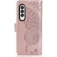 thumbnail image 2 of Wallet Case for Samsung Galaxy Z Fold 4 5G, 3D Butterfly Flower PU Leather with Credit Card Slots Holder Magnetic Closure Folio Phone Cover for Samsung Galaxy Z Fold 4 5G Rhinestone Rose Gold, 2 of 14