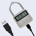 thumbnail image 5 of Metal Timer Lock LCD Time 99 Hours Max Timing USB Timer Padlock - KM Black, 5 of 5