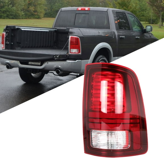ALL-CARB Tail Light Lens and Housing Replacement for 2013-2016 Ram Tail Light 1500 2500 3500 68093080AC Tail Lamps Assembly Rear Brake Lamps
