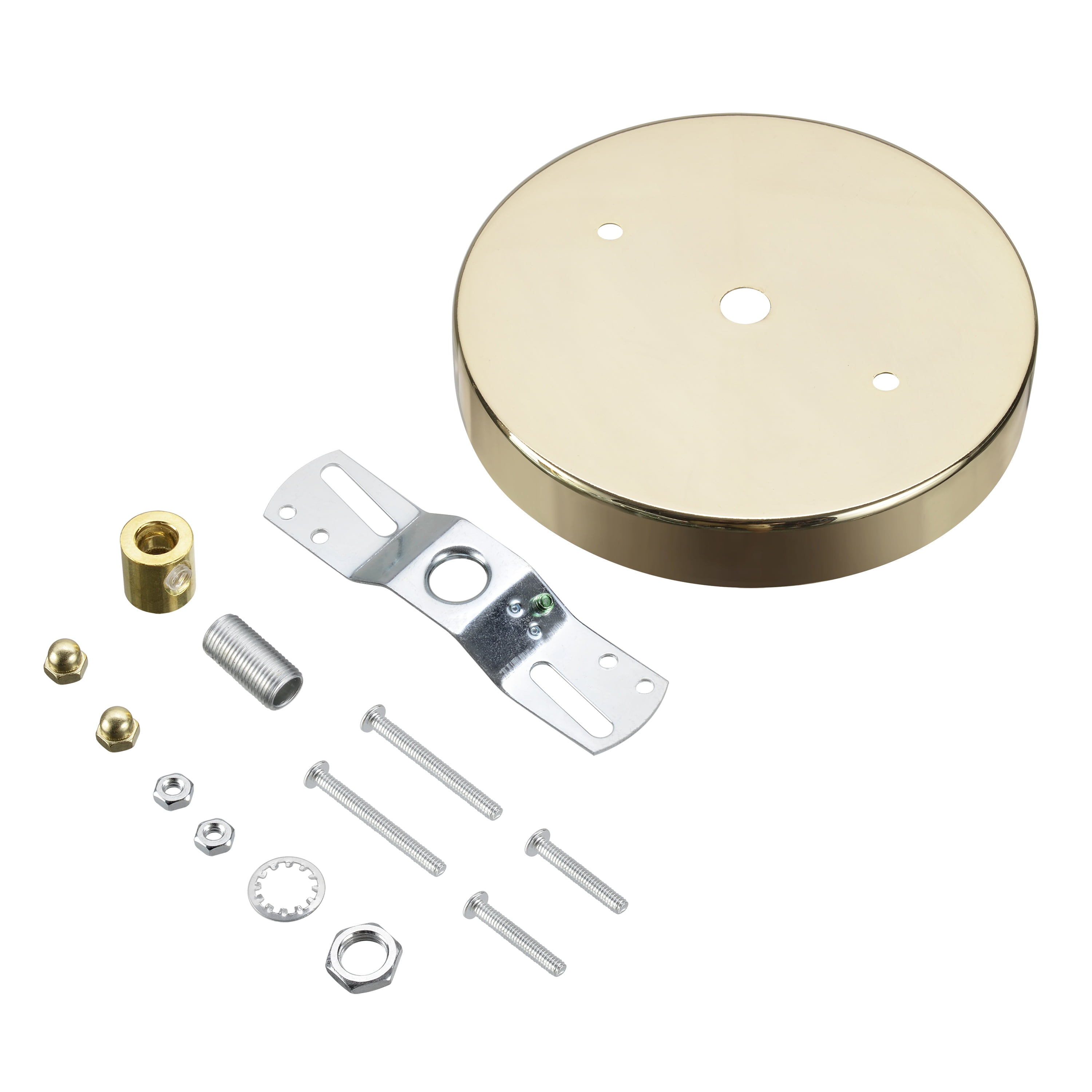 Brass Circular Canopy Kit with Mounting Hardware
