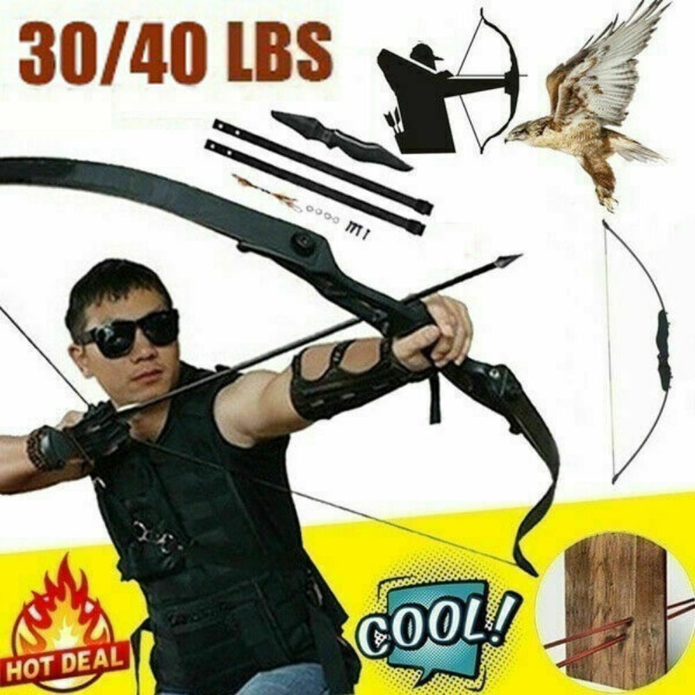 Cocobaby 30/40lbs Archery Recurve Bow Takedown Longbow Training Practice Hunting Target