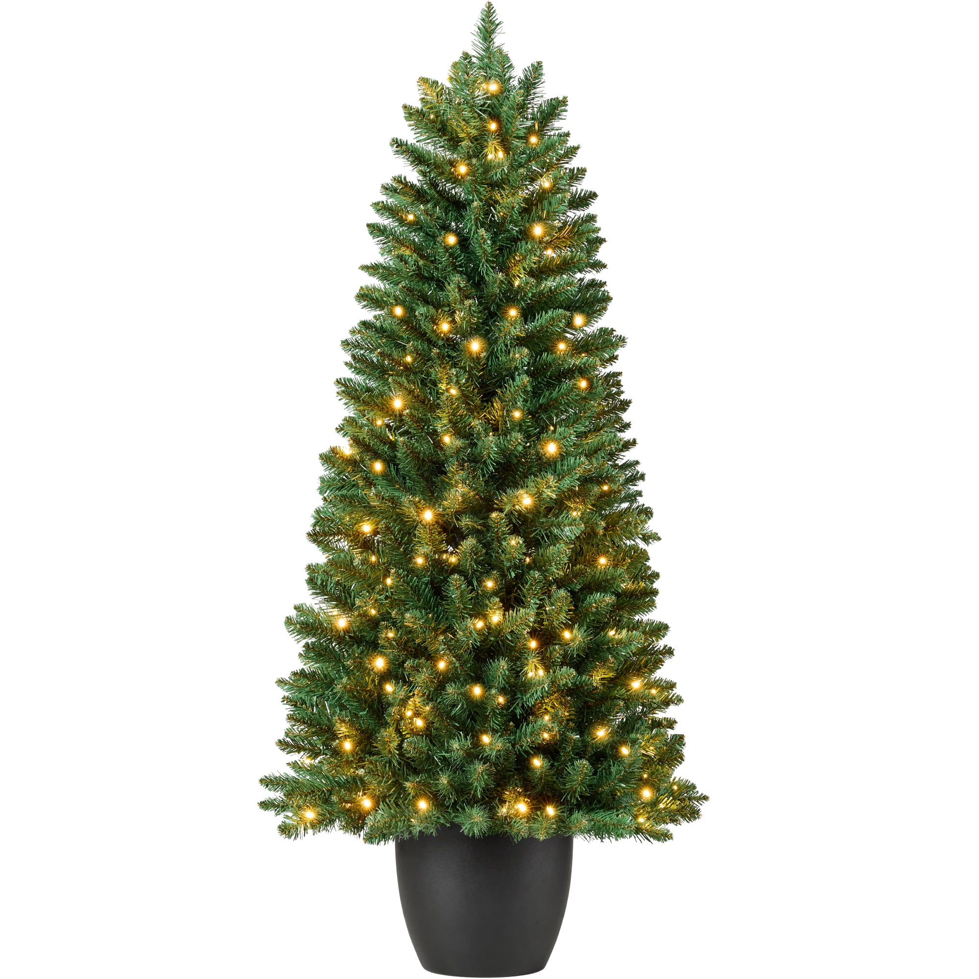 Best Choice Products Pre-Lit Potted Christmas Tree, 6ft Classic Artificial Holiday Decor, w/250 Twinkling White LEDs