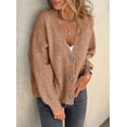 thumbnail image 4 of Cardigan Oversized de Punto Grueso PRETTYGARDEN Camel XL, 4 of 7