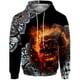 thumbnail image 3 of Sudadera con capucha de moda de otoño para hombre, sudaderas con capucha geniales para hombre, jersey con estampado de calavera y rosa, ropa Y2k, sudadera con capucha gótica, 3 of 5