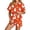 Z1-Orange, variant on MuXiKeJi Clothes Halloween Pajamas Women Pumpkin Skeleton Witch Ghost Printed Cute Costumes Short Sleeve Matching Shorts Sleepwear Set,Womens Silk Halloween Sleep pjs