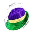 thumbnail image 2 of Sequin Mardi Gras Hat for Mens Womans,Mardi Gras Party Favor Hats Raves Concerts Streetwear Costume Accessories (Multicolor) (Multicolor), 2 of 3