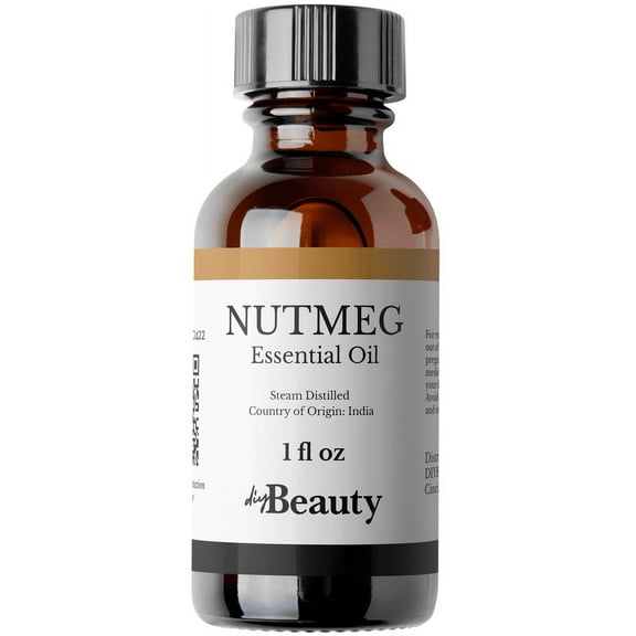 Nutmeg Essential Oil - 1 Fl Oz Bottle - 100% Pure & Undiluted Aceite de Nuez Moscada - by DIYBeauty