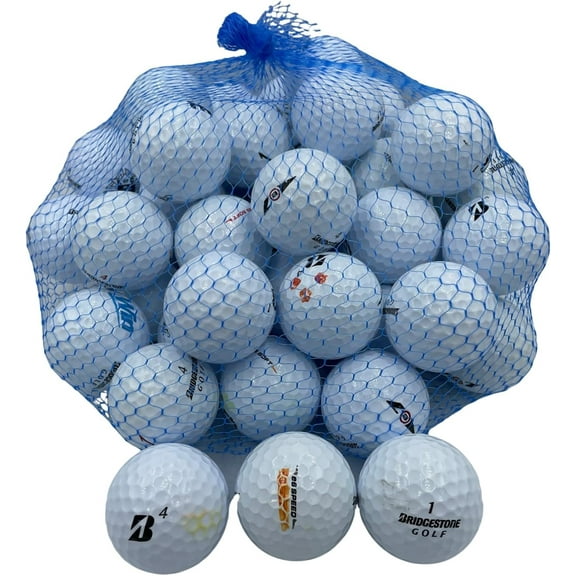 Golf Ball Planet - Bridgestone Mix Recycled Golf Balls (50 Pack, 4A/Near Mint, White)
