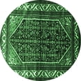 thumbnail image 1 of Ahgly Company Indoor Round Persian Emerald Green Traditional Area Rugs, 8' Round, 1 of 4