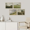 thumbnail image 3 of PixonSign Framed Wall Art Classic Rural Countryside Flower Landscapes Prints, Set of 4 Nature Wilderness Paintings, Minimalism Wall Décor, Adhesive Canvas Poster for Home Decor - 11"x14" Natural, 3 of 5