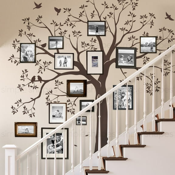 Simple Shapes Staircase Family Tree Wall Decal