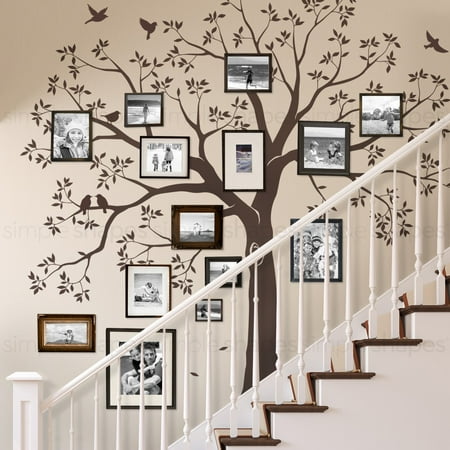 Staircase Family Tree Wall Decal Chestnut Brown Standard 109 5 Staircase Family Tree Wall Decal Chestnut Brown Standard 109 5 Inch W X 105 H