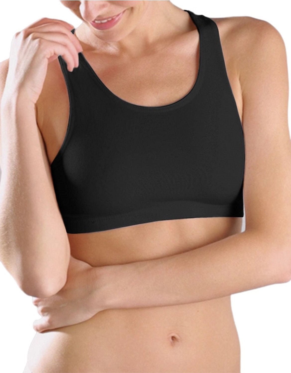 Elita Les Essentiels Cotton Racer-back Sports Bra - 5150 - Walmart.com