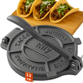 thumbnail image 1 of Prensa para Tortillas de Hierro Elly Fundido Elly Con 100 Hojas de Papel Encerado, 1 of 7
