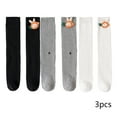 thumbnail image 3 of Esaierr 3 Pairs Toddler Girls Socks Knee High Socks Cotton Socks for Kids Long Socks Autumn Cartoon Socks for 3-12Y, 3 of 4