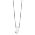 thumbnail image 4 of Auriga Fine Jewelry 925 Sterling Silver Rhodium-Plated New Jersey State Necklace for Women, 4 of 5